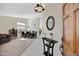 Open entryway leads to a formal dining room and living space with neutral flooring at 4131 E Cascalote Dr, Cave Creek, AZ 85331