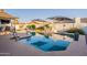Beautiful pool and backyard surrounded by desert landscaping at 603 W Keats Ave, Mesa, AZ 85210