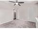 Neutrally painted bedroom with soft carpet and closet at 619 S Essex Ln, Mesa, AZ 85208