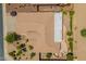 Birds-eye view of the property shows the layout of the backyard and an extended covered patio at 6931 S Four Peaks Way, Chandler, AZ 85249