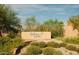 Attractive community entrance sign, Solera by Del Webb, in desert landscaping at 6931 S Four Peaks Way, Chandler, AZ 85249