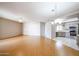 Open floor plan featuring a dining room, living room, and kitchen with modern appliances at 9151 W Greenway Rd # 162, Peoria, AZ 85381