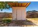 Outdoor storage shed in backyard to keep tools and equipment safe and dry at 4845 W Sweetwater Ave, Glendale, AZ 85304
