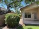 Private backyard has covered patio and lush landscaping at 6376 W Adobe Dr, Glendale, AZ 85308