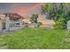Lush backyard featuring mature trees and green grass, creating a serene and private outdoor space at 1208 E Tuckey Ln, Phoenix, AZ 85014