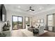 Cozy living room featuring comfortable seating, natural light, and sliding glass doors at 20312 W Sells Dr, Buckeye, AZ 85396