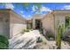 Front entrance with desert landscaping creating a welcoming entrance to the property at 33317 N 71St St, Scottsdale, AZ 85266