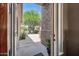 View of front yard with desert landscaping, as seen from the front door at 33317 N 71St St, Scottsdale, AZ 85266