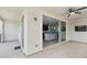 Covered outdoor patio features sliding glass doors leading to the home's interior at 663 W Flintlock Way, Chandler, AZ 85286