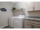 Well-equipped laundry room with modern appliances, granite countertops, and ample storage space at 18837 W San Juan Ave, Litchfield Park, AZ 85340