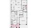 Detailed floor plan showcasing the layout of a spacious home with four bedrooms and a three-car tandem garage at 20739 E Arroyo Verde Dr, Queen Creek, AZ 85142