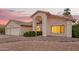 Charming single-story home featuring an arched entryway and low-maintenance desert landscaping at 3622 W Barcelona Dr, Chandler, AZ 85226