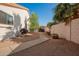 Clean side yard with a walkway, offering convenient access and space for outdoor storage or landscaping at 3622 W Barcelona Dr, Chandler, AZ 85226
