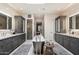 Elegant bathroom featuring dual vanities, a soaking tub, and a separate shower at 5700 E Sanna St, Paradise Valley, AZ 85253