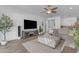 Spacious living room with media center offers an open layout and inviting atmosphere at 5941 S Cambridge St, Chandler, AZ 85249