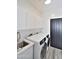 Functional laundry room with modern appliances, countertop space, and ample cabinet storage at 8934 E Rusty Spur Pl, Scottsdale, AZ 85255