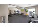 Bright community gym area with weights, elliptical, treadmills, and fitness balls at , Mesa, AZ 85201