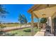 Beautiful backyard featuring green grass, mature trees, and a covered patio at 1212 S Boulder St # C, Gilbert, AZ 85296