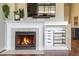 Fireplace with extra storage space, with convenient cabinets and pull out drawers at 1212 S Boulder St # C, Gilbert, AZ 85296