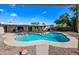 Backyard pool with extended patio area for lounging and entertaining at 14830 N 28Th Pl, Phoenix, AZ 85032