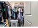 Walk-in closet providing ample storage with shelving and hanging space for an organized wardrobe at 1836 N 77Th Gln, Phoenix, AZ 85035