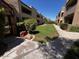 Exterior walkway surrounded by beautiful landscaping and grass at 2228 N 52Nd St # 140, Phoenix, AZ 85008