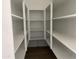 Walk-in pantry features bright lighting and shelving for efficient organization and storage at 22669 E Saddle Way, Queen Creek, AZ 85142