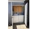 Washer and dryer hookups are conveniently located in an enclosed closet on the patio at 2301 E University Dr # 269, Mesa, AZ 85213