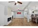 Bright and airy living area featuring wood-look floors, modern finishes, and an open layout at 427 S 80Th Way, Mesa, AZ 85208
