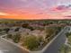 Sunset aerial view of the community highlighting the beautiful homes, landscaping, and neighborhood layout at 824 W Whitten St, Chandler, AZ 85225