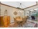 Dining area boasts a rustic chandelier, wooden table, and warm, inviting decor at 824 W Whitten St, Chandler, AZ 85225