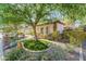 Well-maintained front yard with mature trees, green grass, and desert landscaping at 824 W Whitten St, Chandler, AZ 85225