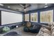 Entertainment room features a projection screen, comfortable seating, and neutral colors for a home theater experience at 824 W Whitten St, Chandler, AZ 85225
