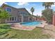 Inviting backyard oasis with a sparkling pool, covered patio, and lush landscaping at 14609 S 24Th Way, Phoenix, AZ 85048