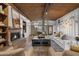 Bright living room boasts a fireplace, wood ceilings, and an open layout perfect for entertaining at 1522 W Myrtle Ave, Phoenix, AZ 85021