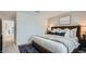 Relaxing bedroom with a neutral color palette, plush bedding, and modern décor at 25038 N 174Th Ln, Surprise, AZ 85387