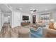 Inviting living room with hardwood floors, recessed lighting, and ample seating at 3444 E Paradise Dr, Phoenix, AZ 85028