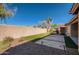 Well maintained backyard featuring desert landscaping, artificial turf, and a stone patio at 42360 W Abbey Rd, Maricopa, AZ 85138