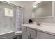 Updated bathroom with a shower over bath, modern vanity, and stylish fixtures at 4502 E Carol Ave # 4, Mesa, AZ 85206