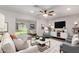 Inviting living area with a ceiling fan and backyard access, designed for comfortable living and entertaining at 4502 E Carol Ave # 4, Mesa, AZ 85206