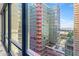 A scenic view of the city and surrounding buildings seen from a window at 4808 N 24Th St # 923, Phoenix, AZ 85016