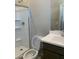 Clean bathroom with a shower, modern sink, and toilet at 4930 W Brown St, Glendale, AZ 85302
