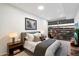 Bright bedroom with city views, a comfortable bed, and a dedicated workspace at 7180 E Kierland Blvd # 1116, Scottsdale, AZ 85254