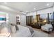 Modern main bedroom with city views, a minimalist design, and an open doorway, adding to the room's spacious feel at 7180 E Kierland Blvd # 1116, Scottsdale, AZ 85254