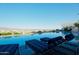 Inviting rooftop pool and lounge chairs with scenic mountain views at 7180 E Kierland Blvd # 1116, Scottsdale, AZ 85254