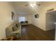 Comfortable living room with sofas and vaulted ceiling, complete with a mounted television at 903 W Jacinto Cir, Mesa, AZ 85210
