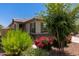 Exterior view of desert landscaped home with stone accents and blooming bougainvillea at 9325 W Montecito Ave, Phoenix, AZ 85037