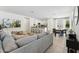 Open living space featuring a gray sofa and views of the dining area and kitchen at 12672 W Marguerite Ave, Avondale, AZ 85323