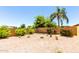 Landscaped backyard with a mix of plants and rock ground cover, enclosed by a privacy wall at 2250 E Deer Valley Rd # 96, Phoenix, AZ 85024