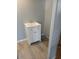 This bathroom features a vanity with storage, offering a clean and functional space at 2656 N 56Th St # C160, Mesa, AZ 85215